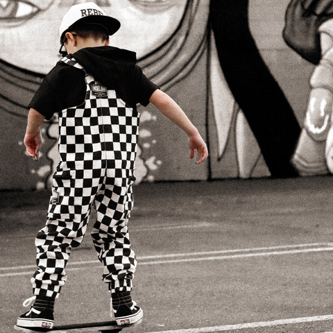 Rebel Checkered Overalls in Venice