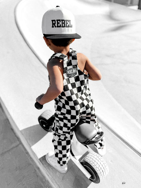 Rebel Checkered Overalls in Venice